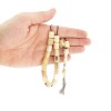 Multi color, Greek Komboloi of drum shape, handcrafted beads made of natural horn.