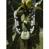 Free style design, double strand necklace of Aventurine, Green Jade and Quartzite semi precious stones.