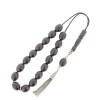 Black/ Brown natural color and mat finish.Traditional design of 17 beads and long head bead.