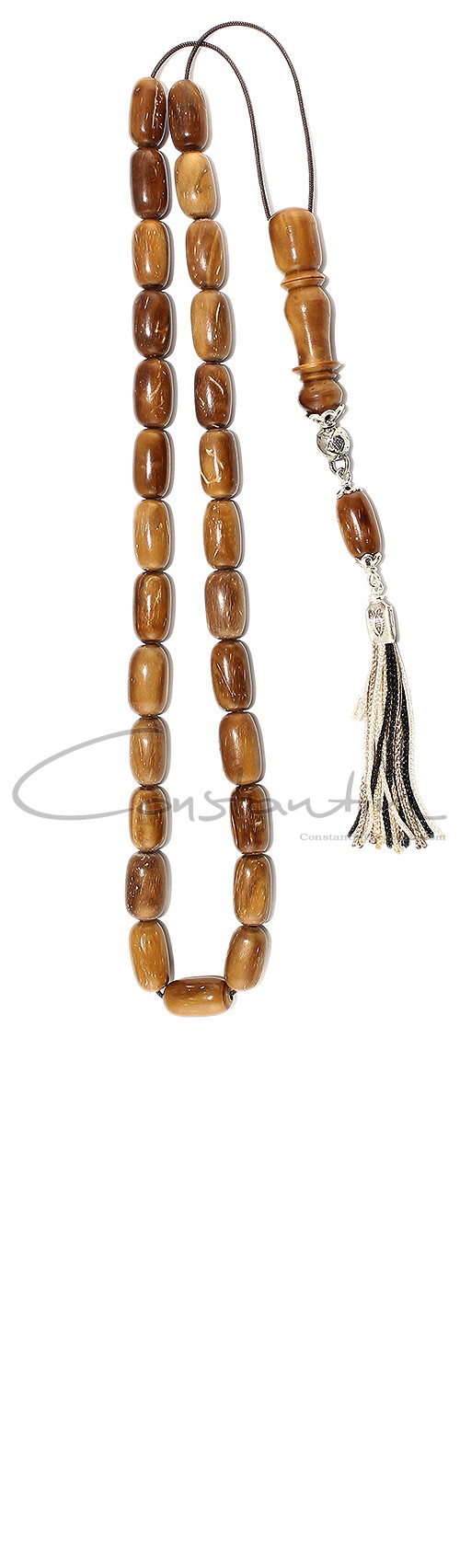 Greek style, handy size Komboloi made of natural Coconut wood.