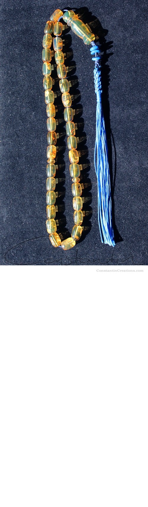 Transparent ,convenient  size worry beads set , made  of  Top quality Dominican Amber. 