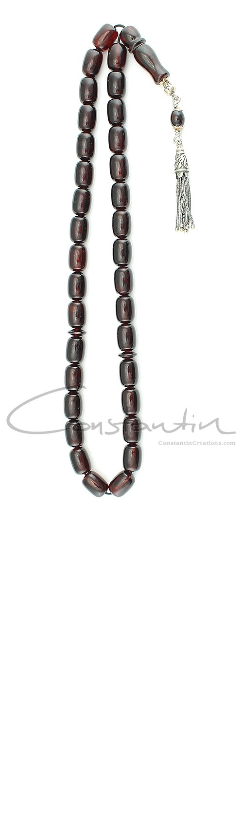 Dark Red, Natural amber ,  worry beads set.