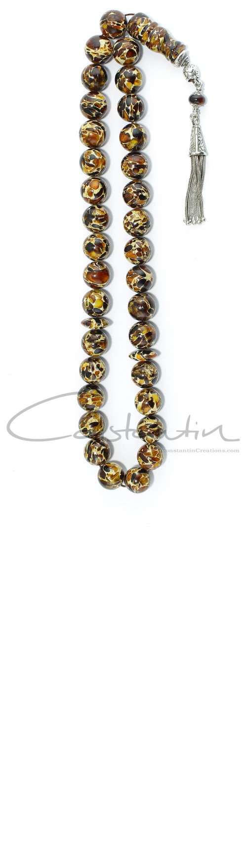 Mosaic amber, Worry beads set, made of selected natural amber.