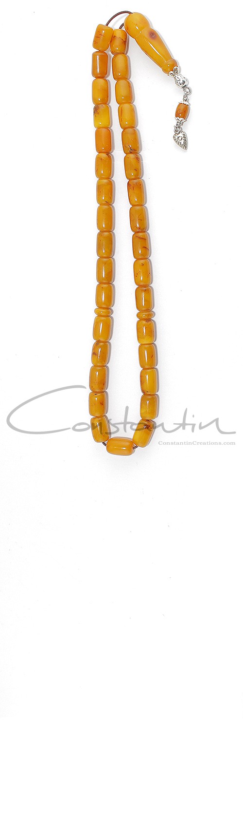 Worry beads set, made of dark Yellow natural amber.