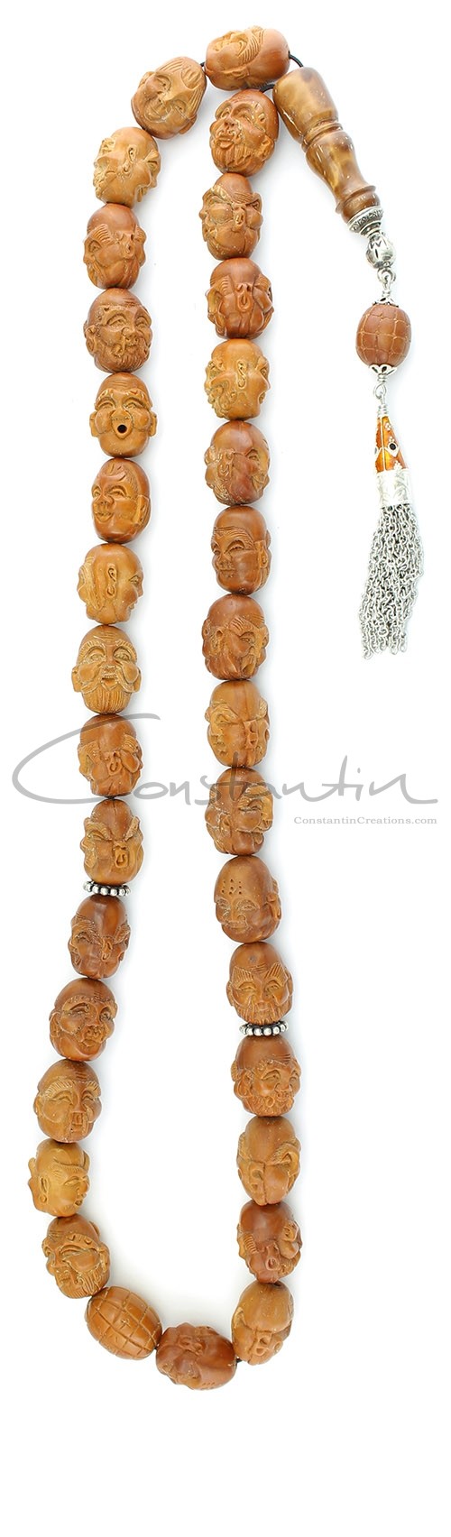 Collectable set, made of  Vintage, miniature Olive Pit sculpture Masterfully hand carved.