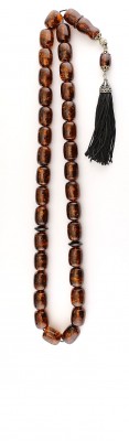 Large size, Natural dark honey amber worry beads set.