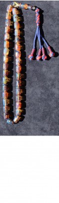 Collectible Semi transparent, Blue Amber, worry beads set.