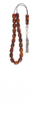 Greek style, Worry beads set made of engraved, natural amber. 