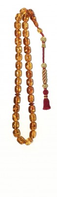 Natural, Honey amber, traditional style worry beads set.