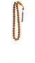Worry beads set made of natural amber, hand carved beads.