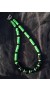 Casual necklace made of of Lime Green Turquoise,  black Onyx and antique finished silver parts. 