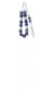 Dark blue mineral Sodalite, Greek komboloi with silver parts &  beads.