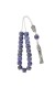 Darkt blue selection of mineral Sodalite, Greek komboloi with handcrafted silver parts and tassel.