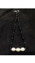Elegant, handcrafted beaded necklace with Natural Pearls and black Onyx.