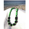 Large and impressive, onyx beads are dominating this easy wearing design.